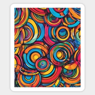 Colorful Asymmetrical Pattern. Sticker